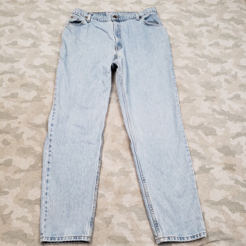 VTG Levi's 950 Jeans Womens 18 Blue Relaxed Fit‎ Tapered Leg Denim Light Wash